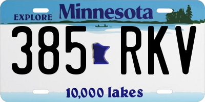 MN license plate 385RKV