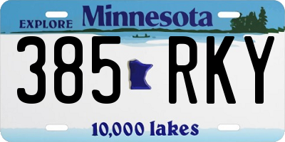 MN license plate 385RKY