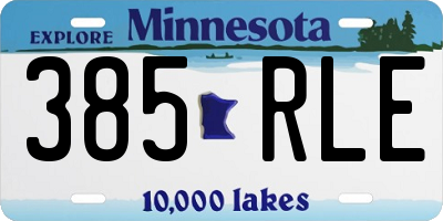 MN license plate 385RLE