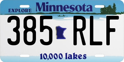 MN license plate 385RLF