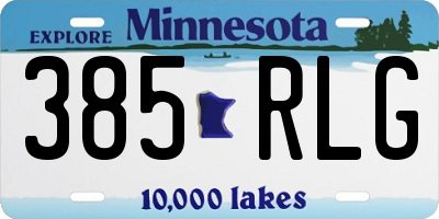 MN license plate 385RLG