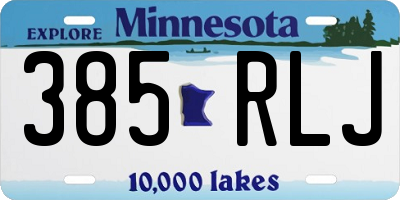 MN license plate 385RLJ