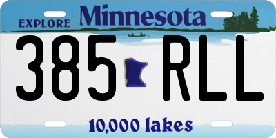 MN license plate 385RLL