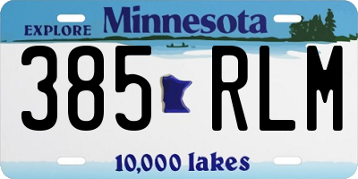 MN license plate 385RLM