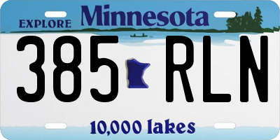 MN license plate 385RLN