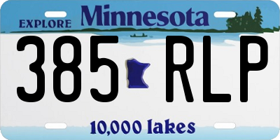 MN license plate 385RLP