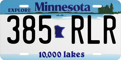 MN license plate 385RLR