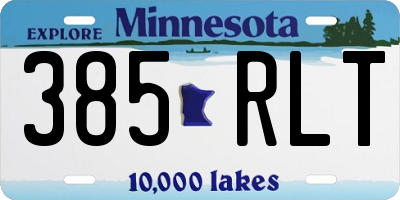 MN license plate 385RLT