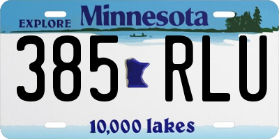 MN license plate 385RLU