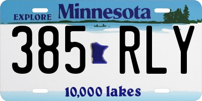 MN license plate 385RLY