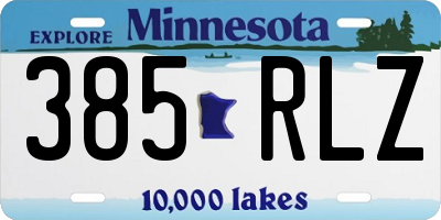 MN license plate 385RLZ