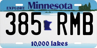 MN license plate 385RMB