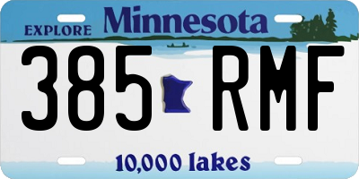 MN license plate 385RMF