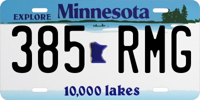 MN license plate 385RMG