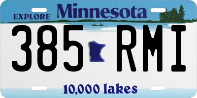 MN license plate 385RMI