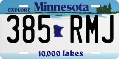 MN license plate 385RMJ