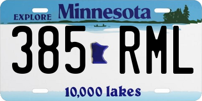 MN license plate 385RML