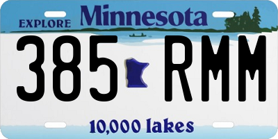 MN license plate 385RMM