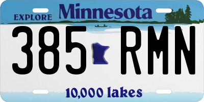 MN license plate 385RMN