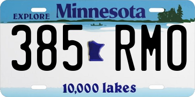 MN license plate 385RMO