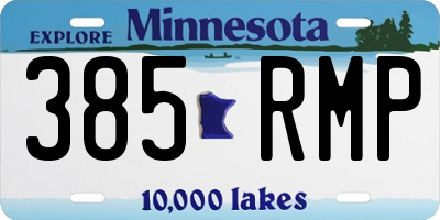 MN license plate 385RMP