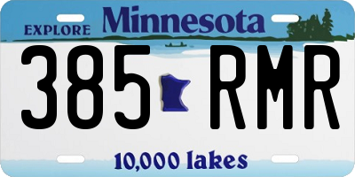 MN license plate 385RMR