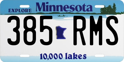 MN license plate 385RMS