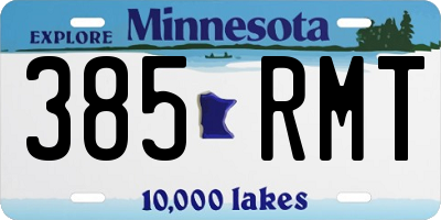 MN license plate 385RMT