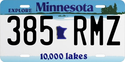MN license plate 385RMZ