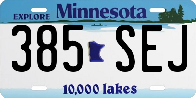 MN license plate 385SEJ