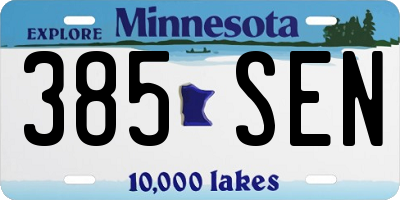 MN license plate 385SEN