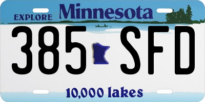 MN license plate 385SFD