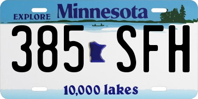 MN license plate 385SFH