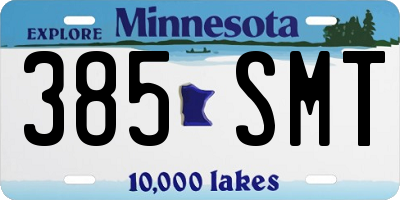 MN license plate 385SMT