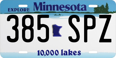 MN license plate 385SPZ