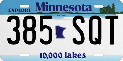 MN license plate 385SQT