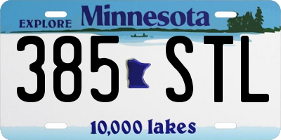 MN license plate 385STL