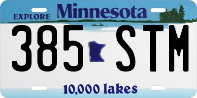 MN license plate 385STM