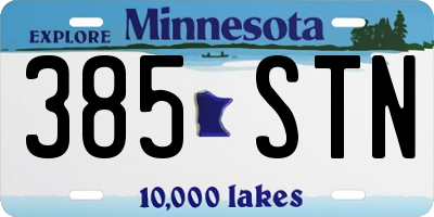 MN license plate 385STN