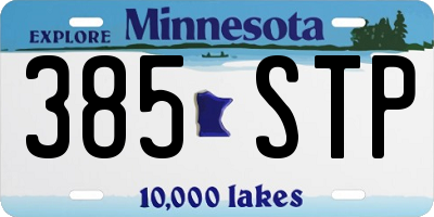 MN license plate 385STP