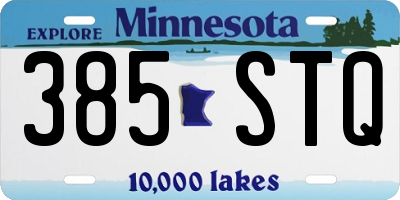 MN license plate 385STQ