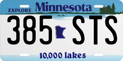MN license plate 385STS