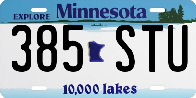 MN license plate 385STU