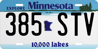 MN license plate 385STV