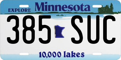 MN license plate 385SUC