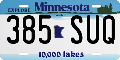 MN license plate 385SUQ