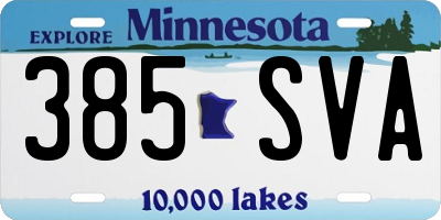 MN license plate 385SVA