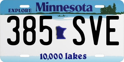 MN license plate 385SVE