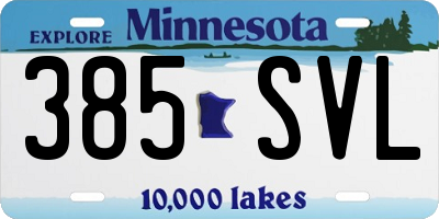 MN license plate 385SVL