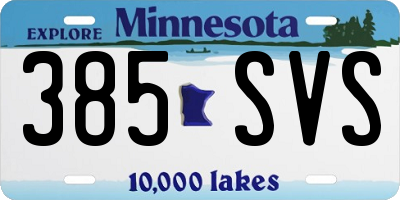 MN license plate 385SVS